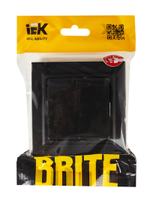 BRITE Выключатель 2-клавишный 10А в сборе ВСР10-2-0-БрЧ черный IEK