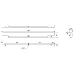 Ручка-профиль накладная L.396мм, отделка белый бархат (матовый)