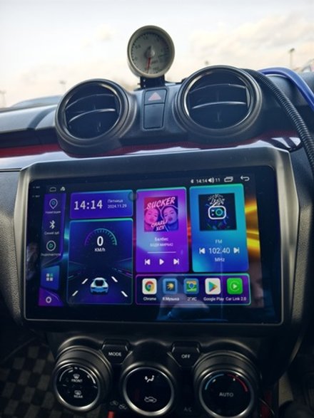 Магнитола для Suzuki Swift 5 2016-2023 (рамка матовая) - FarCar BM179-2M монитор 9.5" QLED на Android 14, TS10, 4+32Гб, CarPlay, 4G SIM-слот