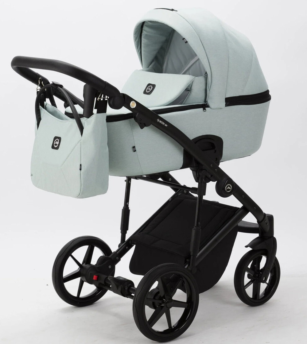 Детская коляска Adamex Mobi 3 в 1 M-TK27  (СЕРО-ЗЕЛЕНЫЙ)