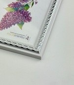 Фоторамка 10х15 см, белая, орнамент серебро арт. 1015.707235