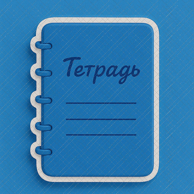 Тетрадь 3d голубая (65-50 см) - декор для фотосессий