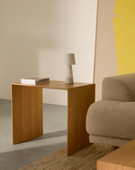 Litto Приставной столик из шпона дуба натурального цвета 55 x 40 см