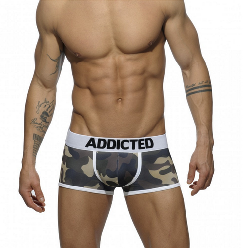 Мужские трусы хипсы камуфляжные хаки Addicted