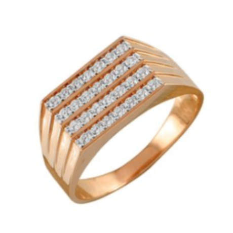 Кольцо из золота с фианитами