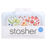 Stasher, многоразовый силиконовый пакет для хранения пищевых продуктов, размер для снеков, прозрачный, 293,5 мл (9,9 жидк. унции)