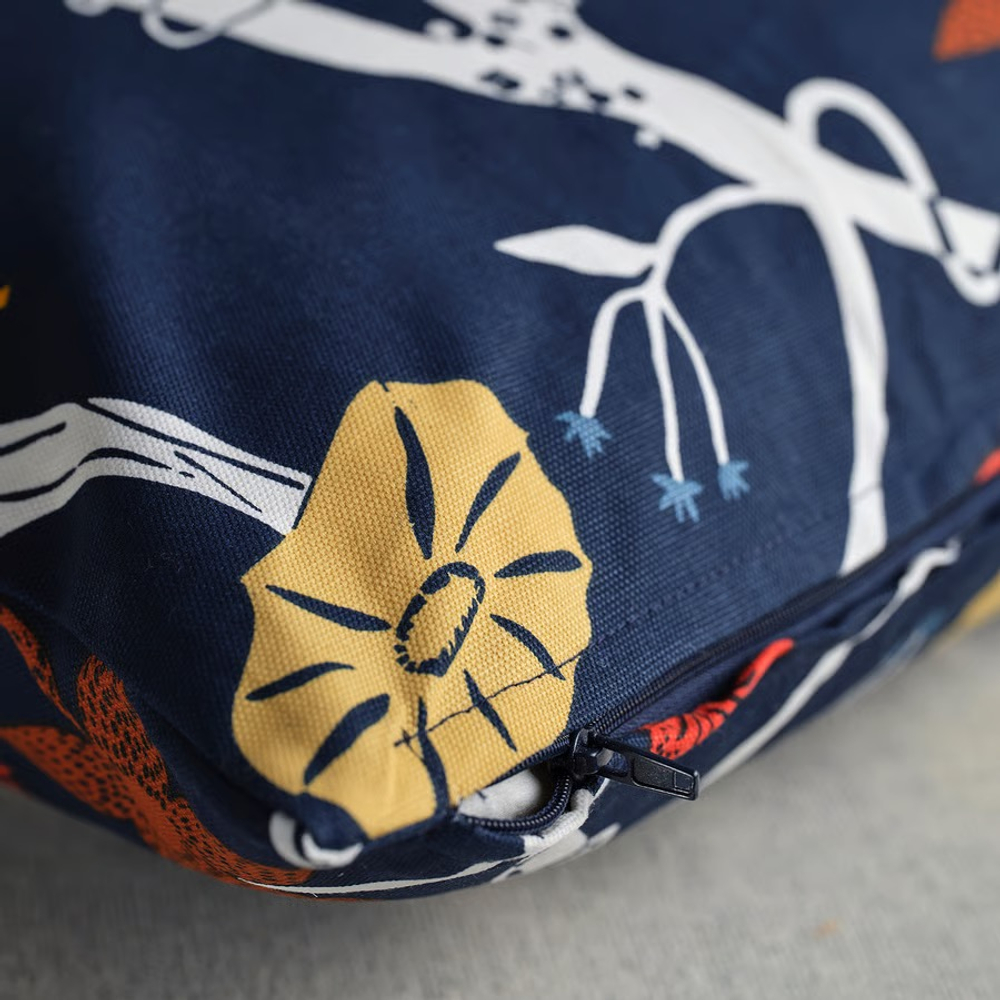 РЕВФИНГЕРОРТ REVFINGERORT Наволочка 50х50 см, синяя/цветная