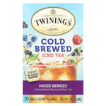 Twinings, холодный чай со льдом, черный чай, без сахара, со вкусом ягод, 20 порционных чайных пакетиков, 40 г (1,41 унции)
