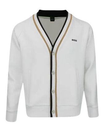 Мужская теннисная кофта BOSS Sardigan GOC - white