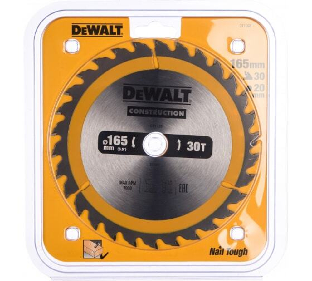 Пильный диск DeWalt DT1935 165х20 мм