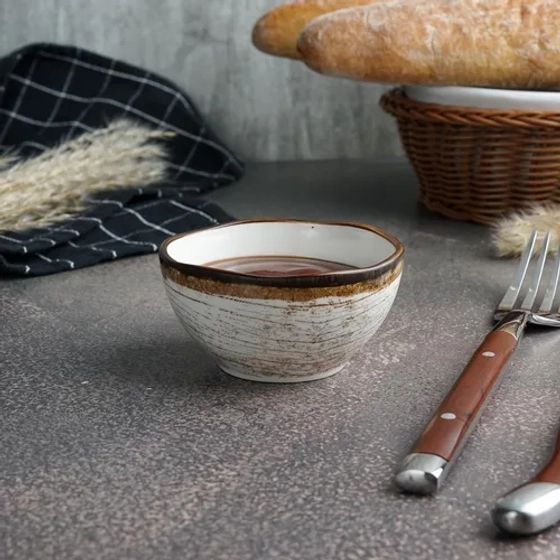 Соусник 80 мл d 7,4 см h3,7 см круглый фарфор Wood Fusion P.L. Proff Cuisine [6]