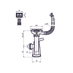 Сифон 3 1/2*40 с носиком прямоуг. переливом BKS4000W ИНКОПЛАСТ