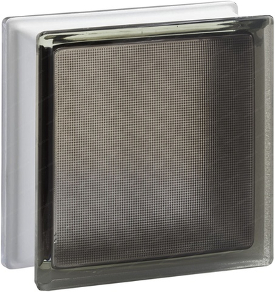 Стеклоблок самба чёрный окрашенный изнутри  Vitrablok  19x19x8