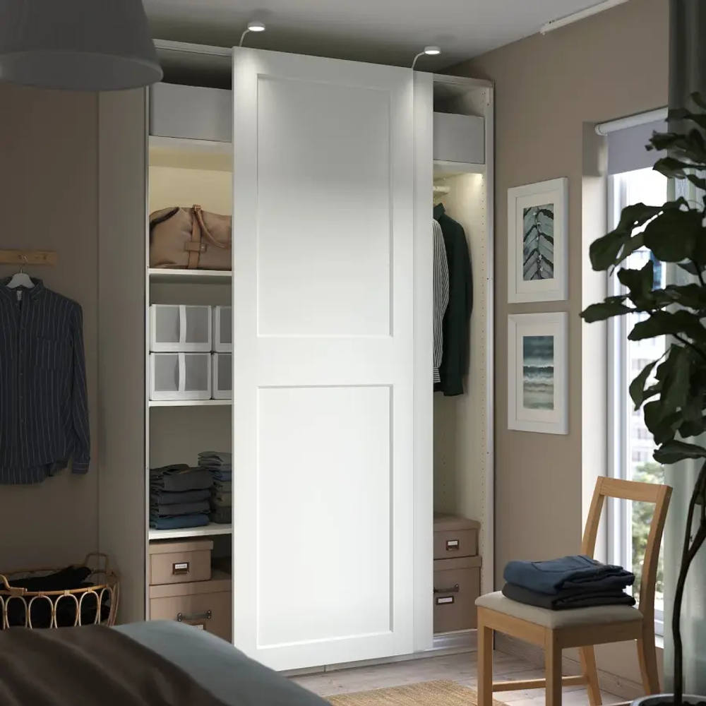 Шкаф-купе - IKEA PAX/GRIMO/ПАКС/ГРИМО ИКЕА, 150x66x236 см, белый