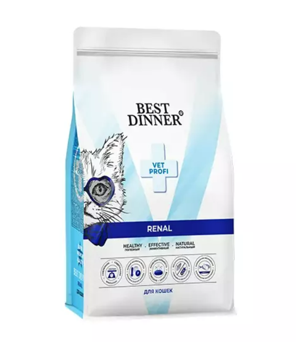 Сухой корм для кошек Best Dinner Vet Profi Renal 7кг при острой или хронической болезни почек у взрослых кошек