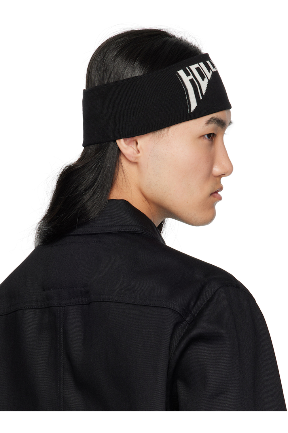 RICK OWENS DRKSHDW ПОВЯЗКА НА ГОЛОВУ С ЛОГОТИПОМ ЧЕРНАЯ HOLLYWOOD