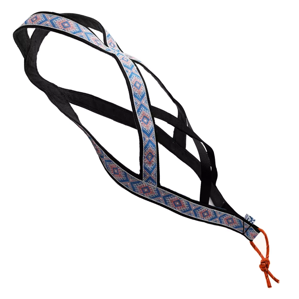 Шлейка ездовая коллекция "Северные мотивы" сине-розовая