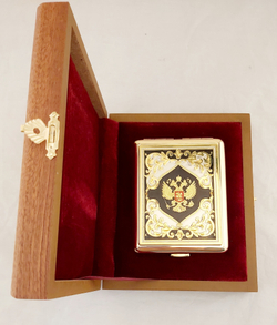 Портсигар "Герб РФ" №1