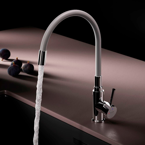 Смеситель для кухни с гибким изливом, серый/хром AM.PM X-Joy S F85B07605