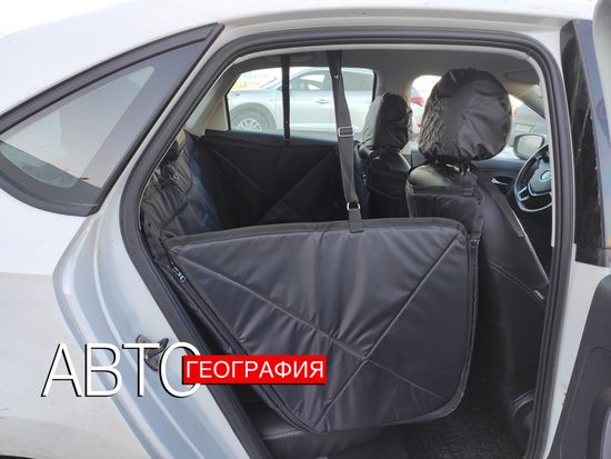 Автогамак "Премиум Трансформер 3-слойный" для перевозки крупных собак до 100 кг на 1/3, 2/3 или заднем сиденье целиком (3-х слойный с ПВХ-600)