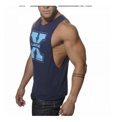 Мужская майка темно-синяя ADDICTED TANK-TOP BLUE AD186