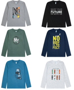 Лонгслив для мальчиков р-р 140 серый (Такро) N135K-7/10