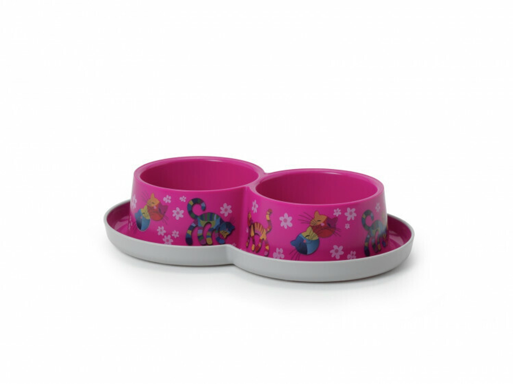 Moderna Friends Forever миска Double двойная 350 мл, пластик, розовая