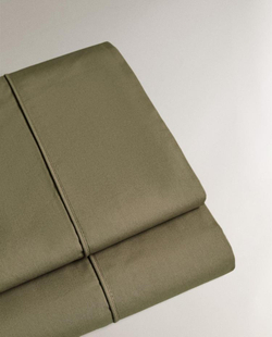 ZARA HOME (300 НИТЕЙ) ПРОСТЫНЯ ИЗ ХЛОПКА, ЗЕЛЕНЫЙ