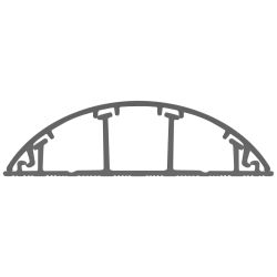 Кабель-канал ЭРА KK-70-16-FG напольный серый RAL 7046 70х16мм 42м | Кабель-канал напольный