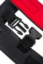 Черный ошейник с наручниками на липучках ToyFa Theatre 704027