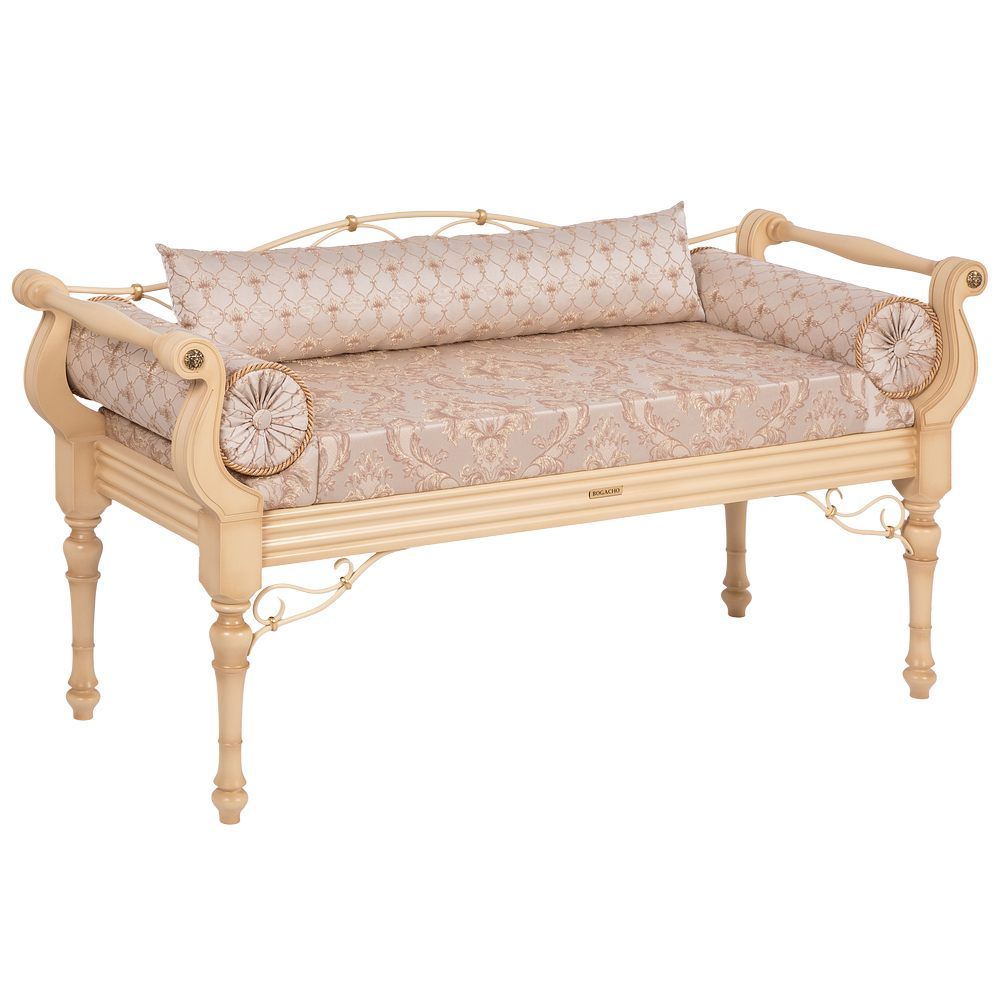 Банкетка Флоренция Премиум Айвори Каледония Даймонд Бисскоти Айвори