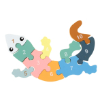 Развивающая игрушка деревянная Пазл-вкладыш по номерам Ящерица, C-41805