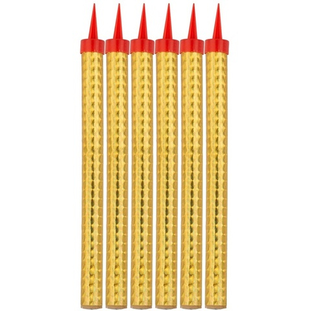 Свеча-фонтан в золотом цвете, 18 см, 50 сек, 6 шт