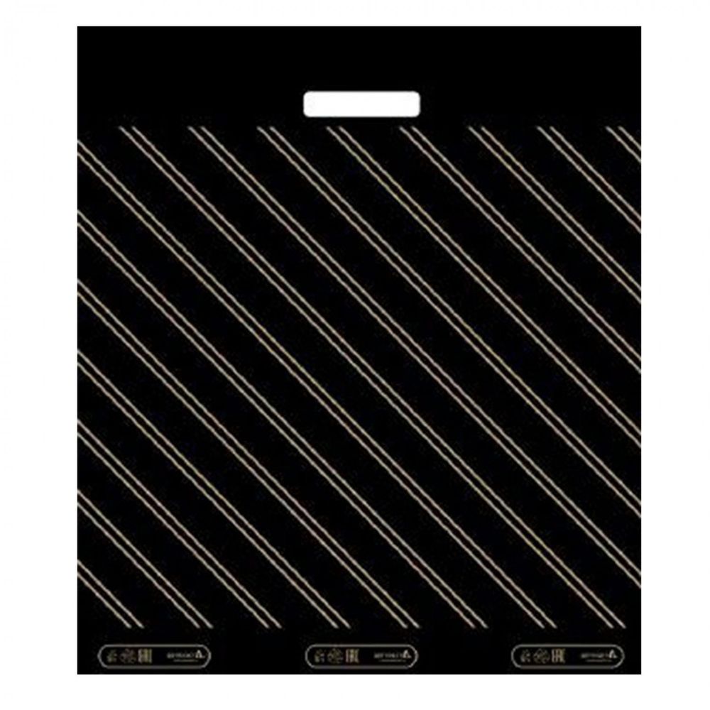 Пакет полиэтиленовый вырубной Миленд, 60*70 см "Золотая полоса"