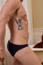 Черные бамбуковые трусы-слипы (Размер: L) (Цвет: черный)