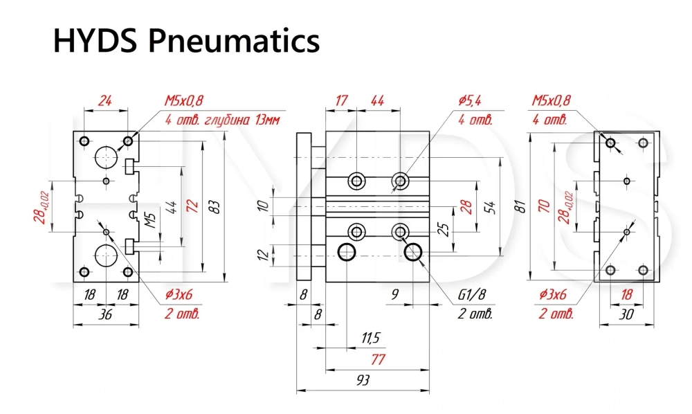 MGPM20TF-40Z Пневмоцилиндр