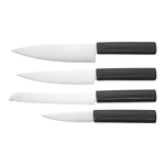 Набор из 4-х разделочных досок и 4-х ножей с держателем cut&store