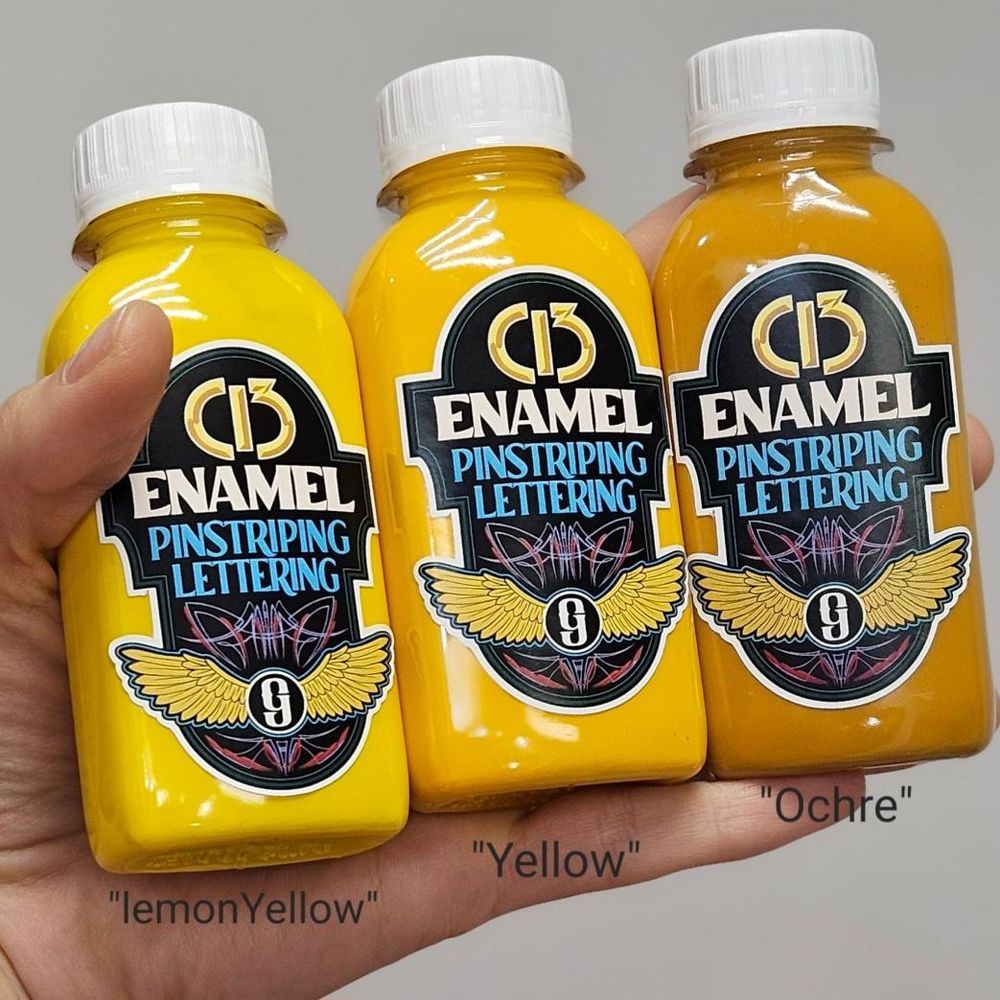 Эмаль для пинстрайпинга С-13, Охра Желтая, 100 мл