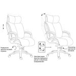 Кресло руководителя Helmi HL-ES03 "Invincible" повыш. прочн., кожа коричн., мультибл, хром, до 250кг
