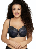 Бюстгальтер со сшивной чашкой plus size и блестящей отделкой (Размер: 90G) (Цвет: черный)