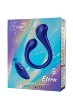 Синий многофункциональный вибратор Etern с пультом ДУ (Цвет: синий)