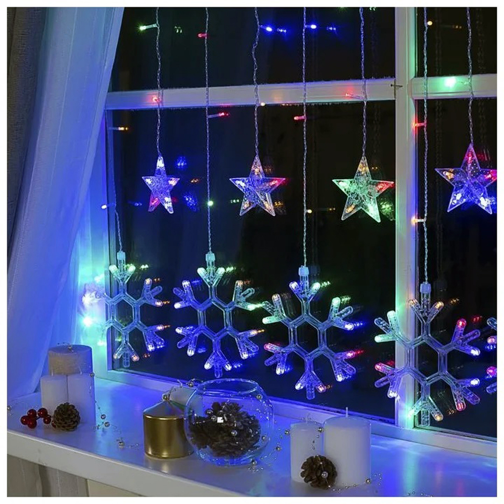 Гирлянда Снежинки и Звезды