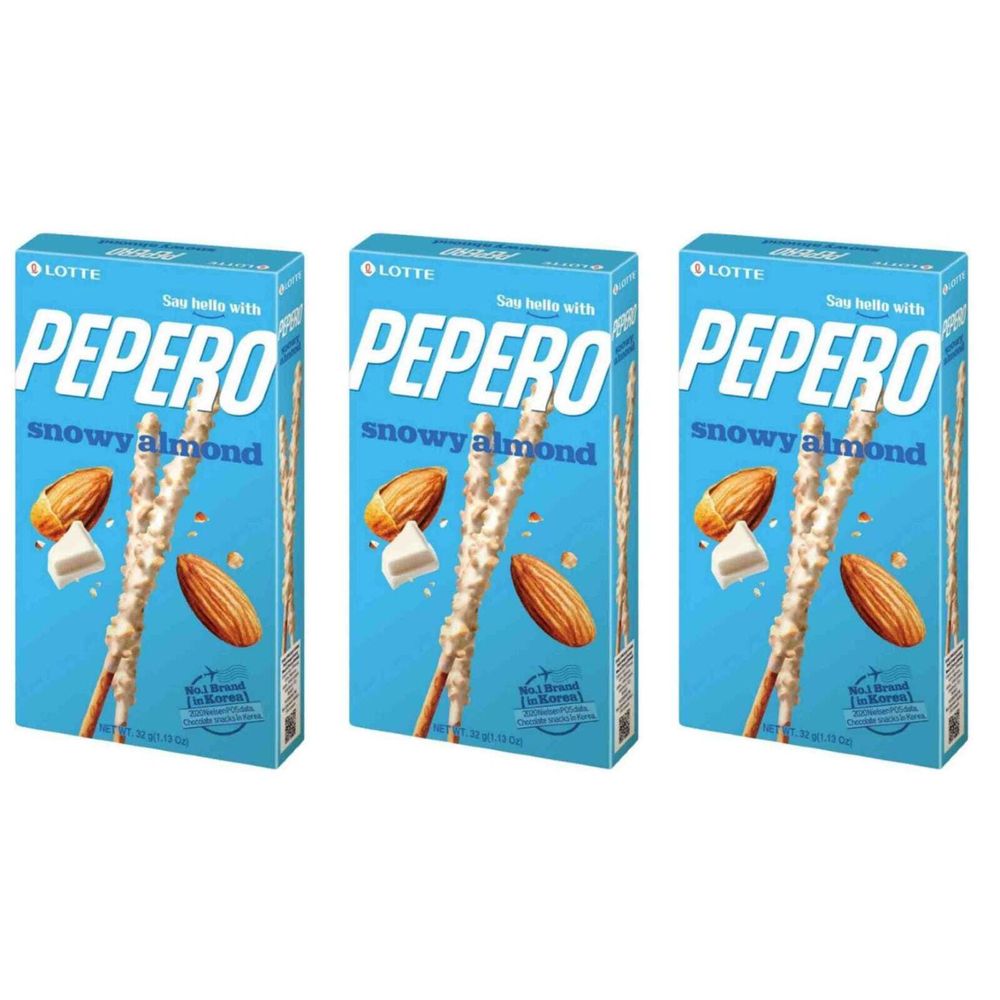Соломка в белом шоколаде с миндалем Lotte Pepero 32 г 3 шт
