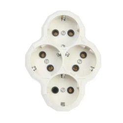 Сетевой разветвитель Luazon 4 гнезда 16А с заземлением, белый