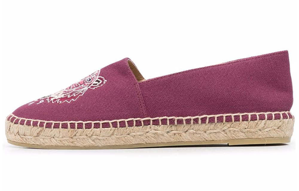 KENZO Tiger simple embroidered flat-bottomed women's casual shoes women's purple