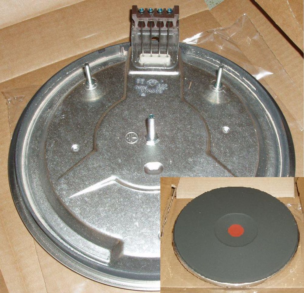 Электроконфорка EGO чугуная Италия D=220mm 2600Watt (экспресс) - 481925998507, 12.22463.018