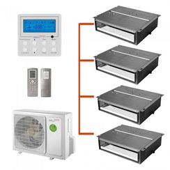 Мульти сплит-система AERONIK канальная на 4 комнаты (20+25+30+35 кв.м.)