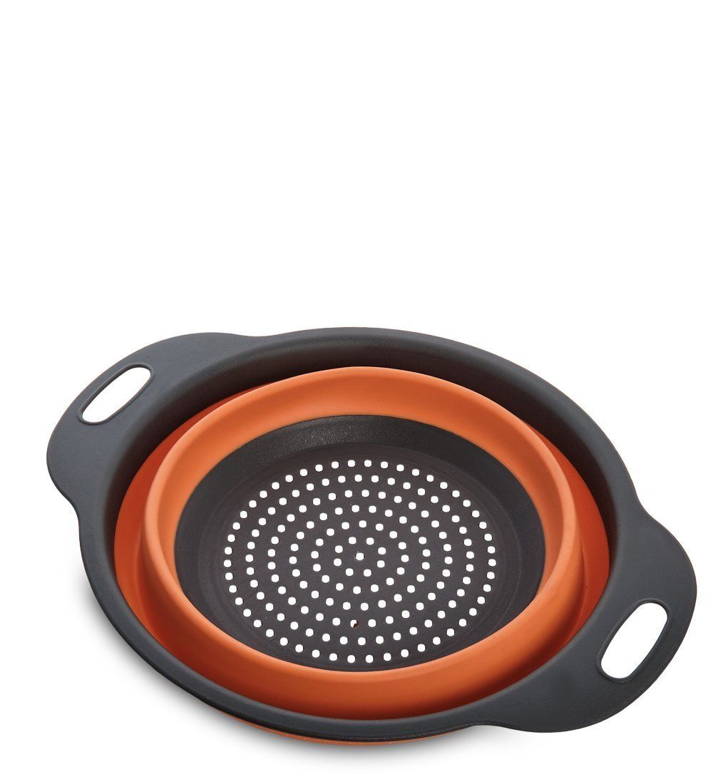 ЯЛ-06-24/4 Дуршлаг складной круглый малый оранжевый