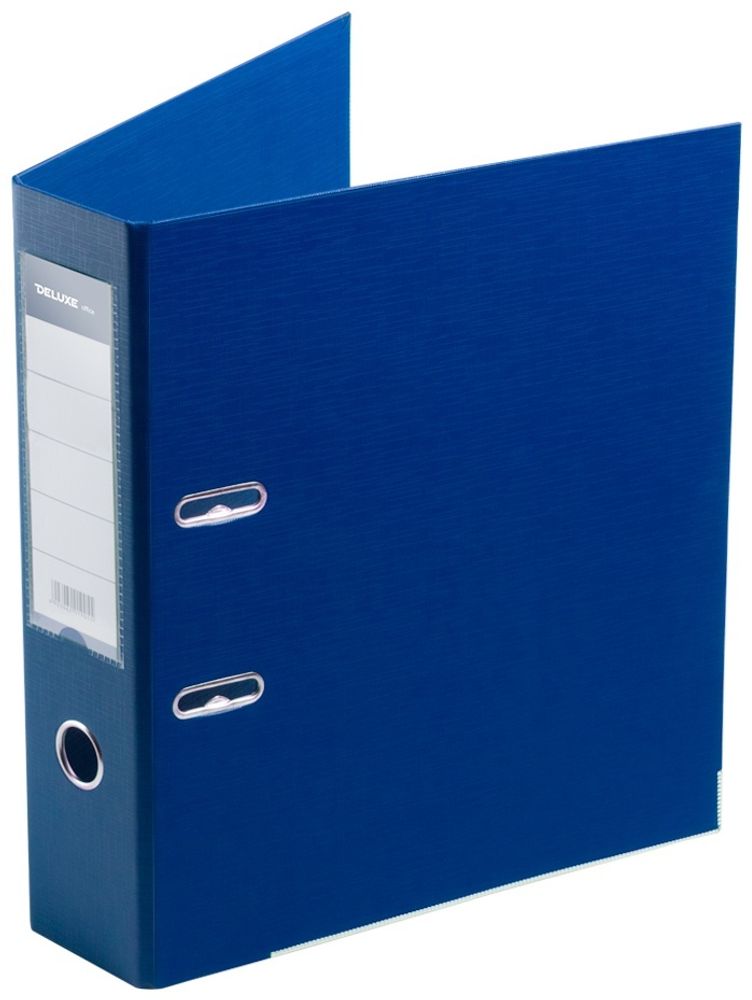 Папка-регистратор De Luxe DeLuxe, А4, арочный механизм синий