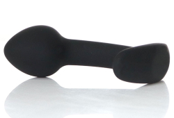 Черная анальная втулка Curved - 7,5 см.